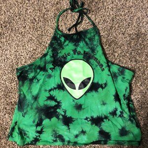 Hot Topic Tie Dye Alien Halter Top - 2x